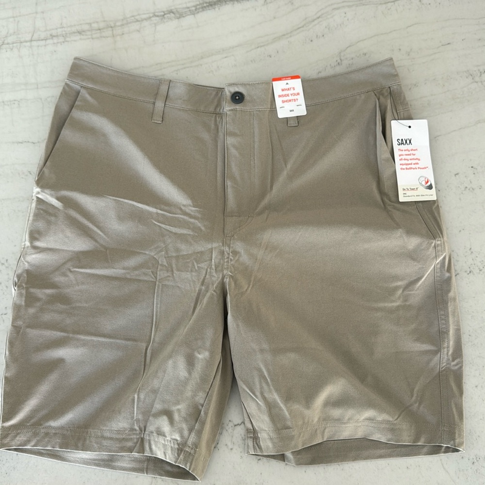 SAXX Go To Town 9” walking shorts, new with tags, size 34